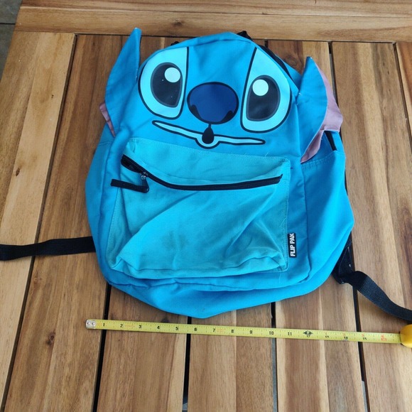 Lilo & Stitch Flip Pak Reversible Backpack Zippered Blue Purple 1N - Picture 5 of 7